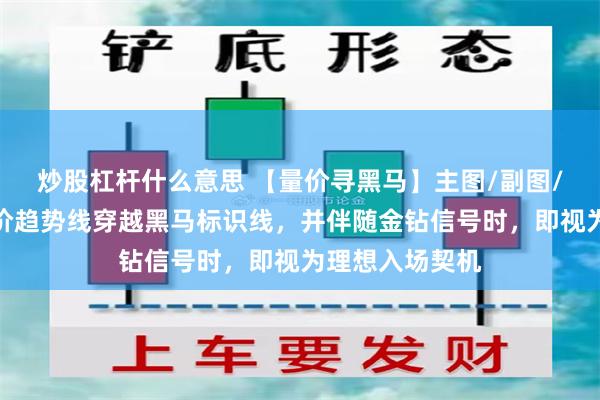 炒股杠杆什么意思 【量价寻黑马】主图/副图/选股指标，量价趋势线穿越黑马标识线，并伴随金钻信号时，即视为理想入场契机